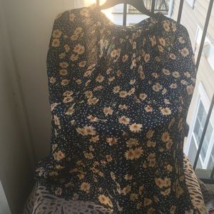 Black white and gold Broom skirt